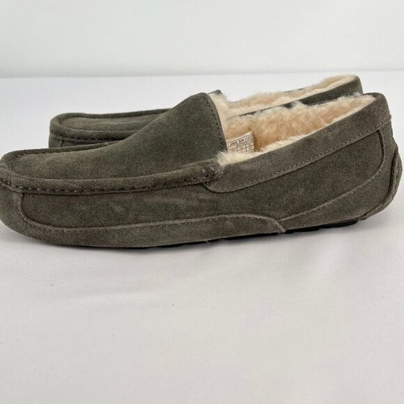 UGG Men's Ascot Slippers Charcoal Size 8 Slip On Casual Comfort - Picture 5 of 12